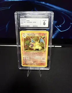 CGC 6 EX/NM Charizard Holo #4/102 Base Set Pokemon TCG 1999 - Image 1