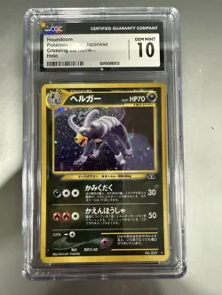 Houndoom Pokemon 2000 Holo Neo 2 Discovery Japanese 229 CGC 10 - Image 1