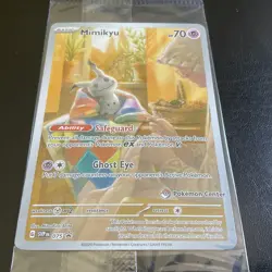 Pokemon TCG Mimikyu SVP 075 Paldean Fates Full Art Holo Black Star Promo Sealed - Image 2