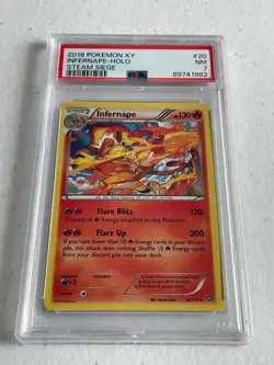 RARE HOLO INFERNAPE! PSA 7! NEAR-MINT! 2016 Pokemon Steam Siege 20/114 POP=5/40! - Image 1