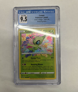 2020 Pokemon Vivid Voltage Celebi Amazing Rare 009/185 CGC 9.5 - Image 1