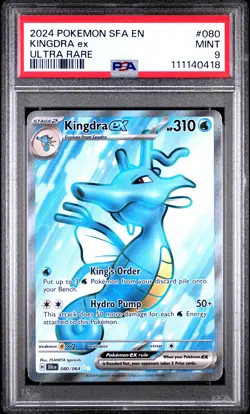 2024 POKEMON SFA EN-SHROUDED FABLE ULTRA RARE #080 KINGDRA EX PSA 9 - Image 1