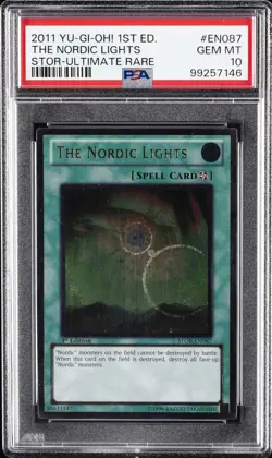 2011 YU-GI-OH! STOR-STORM OF RAGNAROK #EN087 THE NORDIC LIGHTS PSA 10 - Image 1