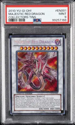 2010 YU-GI-OH! COLLECTORS TINS #EN001 MAJESTIC RED DRAGON PSA 9 - Image 1