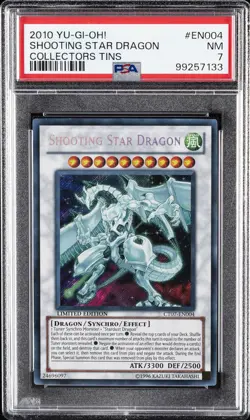 2010 YU-GI-OH! COLLECTORS TINS #EN004 SHOOTING STAR DRAGON PSA 7 - Image 1