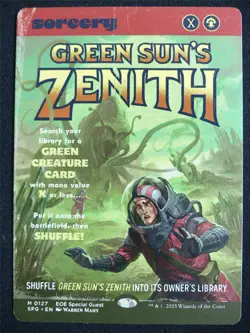 Green Sun's Zenith Borderless - SPG - Mtg Card #3IU - Image 1