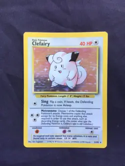 Pokemon Cards: Base Set Rare Holo: Clefairy 5/102 - Image 1