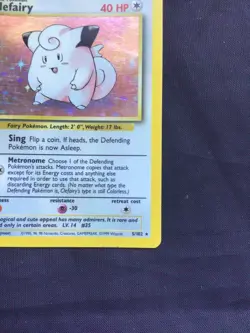 Pokemon Cards: Base Set Rare Holo: Clefairy 5/102 - Image 5