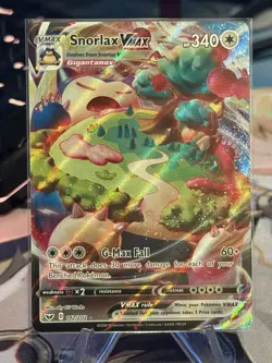 Pokemon TCG Snorlax VMAX Holo Ultra Rare Card Mint Condition 142/202 Pack Fresh - Image 1