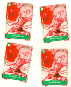 Set Of 4 Monkey.D.Luffy P-061 Uta Deck Promo One Piece Trading Card - Image 3