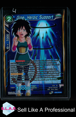 GINE HEROIC SUPPORT EB1-18 SR BASE BANDAI DRAGON BALL SUPER CARD GAME ENG - Image 1