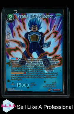 VEGETA ROYAL EVOLUTION EB1-07 SR BASE BANDAI DRAGON BALL SUPER CARD GAME 2017 EN - Image 1