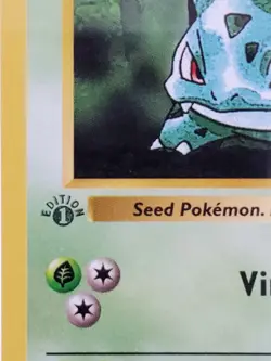 Pokemon PSA 9 MINT 1999 Ivysaur 1st Edition Shadowless Base Set Grey Stamp Card - Image 2