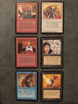 mtg lot of 6 1993 Alpha Edition cards - Image 1