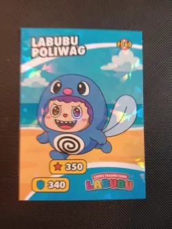 Labubu Poliwag Pokemon Labubu Cards Trading Game Card Peru US Seller MINT - Image 1