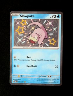 Pokemon Card TCG - Slowpoke 116/091 - Paldean Fates - Baby Shiny Rare - NM ⭐ - Image 1