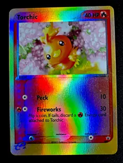 Torchic #008 LP+ Reverse Holo Black Star Promo Pokemon Card Light Play - Image 1