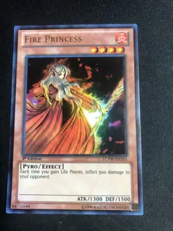 LCYW-EN161 Fire Princess Ultra Rare 1st Edition LP Yugioh Card - Image 1