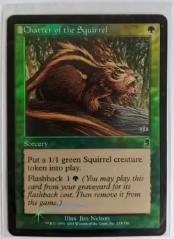 Magic The Gathering MtG Odyssey FOIL Chatter of the Squirrel Card #233 NM Common - Image 1