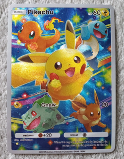 ART CARD ~ Pokemon Pocket TCG Pikachu Starter Illustration Immersive TEXTURED ~ - Image 1