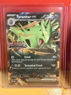 Tyranitar ex 064/131 Pokemon Stamped Prismatic Evolutions Double Rare Promo Card - Image 2