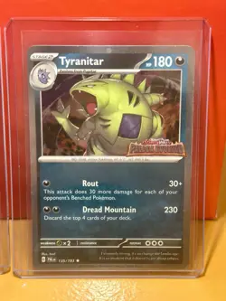 Tyranitar ex 064/131 Pokemon Stamped Prismatic Evolutions Double Rare Promo Card - Image 3
