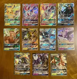 Pokemon GX 11 Card Lot 2017-2019 Black Star Promo Umbreon Sylveon Pikachu Espeon - Image 1