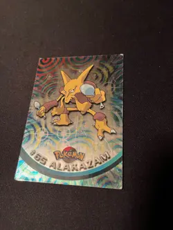 #65 Alakazam Topps Pokemon Card Holo TV Animation Series 1998 See Scans - Image 3