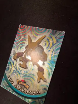 #65 Alakazam Topps Pokemon Card Holo TV Animation Series 1998 See Scans - Image 4