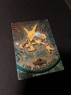 #65 Alakazam Topps Pokemon Card Holo TV Animation Series 1998 See Scans - Image 5