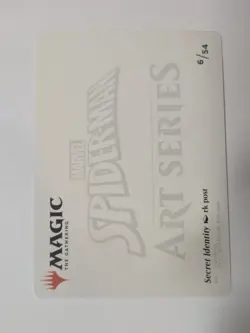 MTG Spiderman Secret Identity 6/54 Gold Stamped Art Card - Image 2