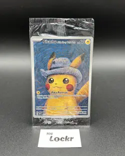 Pikachu with Grey Felt Hat Pokemon Van Gogh SVP EN-SV 085 Sealed Promo Card - Image 1