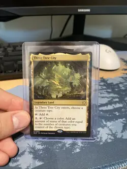 Magic the Gathering Three Tree City Bloomburrow Rare Land Card 260 Regular - Image 1