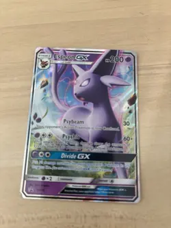 Pokemon TCG Espeon GX Sun & Moon Base Set Ultra Rare Card - Image 1