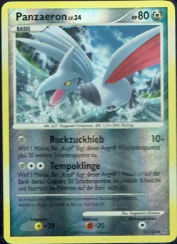 Pokemon Karte Trading Card Game D&P Sturmtief Nr. 51/100 Panzaeron Reverse Holo - Image 1