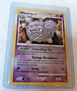 Weezing 87/111 Pokemon English Platinum Rising Rivals Card 2009 TCG Trading Game - Image 1