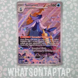 Pokemon Card Samurott 107/086 Secret Rare Scarlet Violet White Flare Singles LP - Image 1