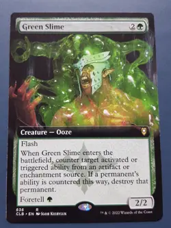 1x GREEN SLIME - Extended Art Commander - MTG - NM - Magic the Gathering - Image 1