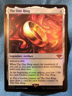 MTG The Lord Of The Rings The One Ring 246 Mythic Foil Legendary Artifact Single - Image 1