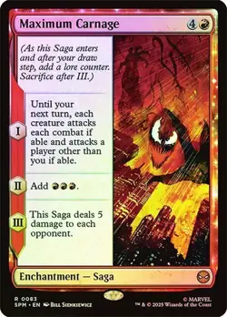 NM Foil Maximum Carnage, MTG, Marvel's Spider-Man, Magic the Gathering, 83 - Image 1