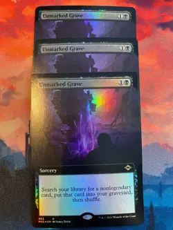 MTG Modern Horizons 2 Unmarked Grave Extended Art Foil x 3 - Image 1