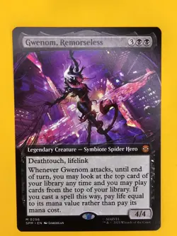 Gwenom, Remorseless (Extended Art) 0256 (M) MTG Marvel's Spider-Man (SPM) - Image 1