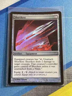 Magic the Gathering MTG Betrayers of Kamigawa SHURIKEN Foil - Image 1