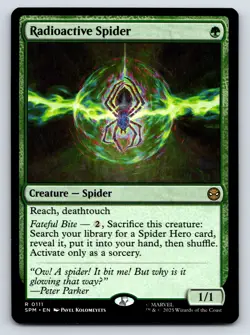 Radioactive Spider MTG Magic the Gathering R Marvel's Spider-Man 111 NM - Image 1