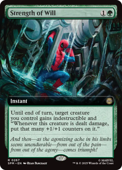 Strength of Will - Foil - Extended Art - Marvel's Spider-Man - Near Mint - Image 1