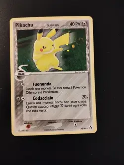 Carte Pokemon PIKACHU 93/92 Specie Delta ITA Holo Italiano Con Swirl - Image 1