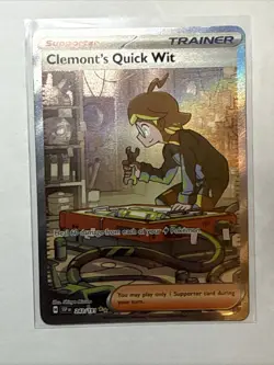 Clemonts Quick Wit 243/191 - Pokemon Surging Sparks Special Illustration Rare NM - Image 1