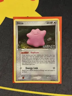Pokemon TCG Ex Delta Species Ditto 35/113 Stamped Reverse Holo NM - Image 1