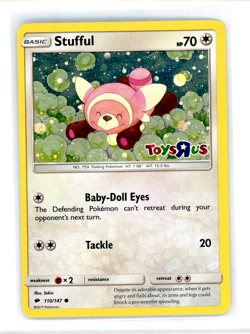 Stufful (Cosmos Holo Toys R Us Promo) Pokemon Sun & Moon Burning Shadows #110 NM - Image 1