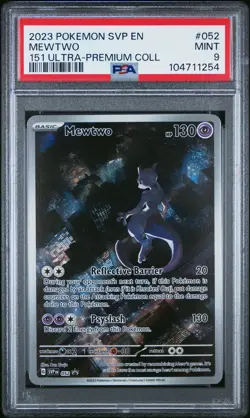 2023 POKEMON SVP EN-SV BLACK STAR PROMO 151 ULTRA-PREMIUM COLL #052 MEWTWO PSA 9 - Image 1